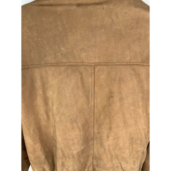 Vintage Brown Leather Midway Bomber Jacket Coat - Picture 7 of 10
